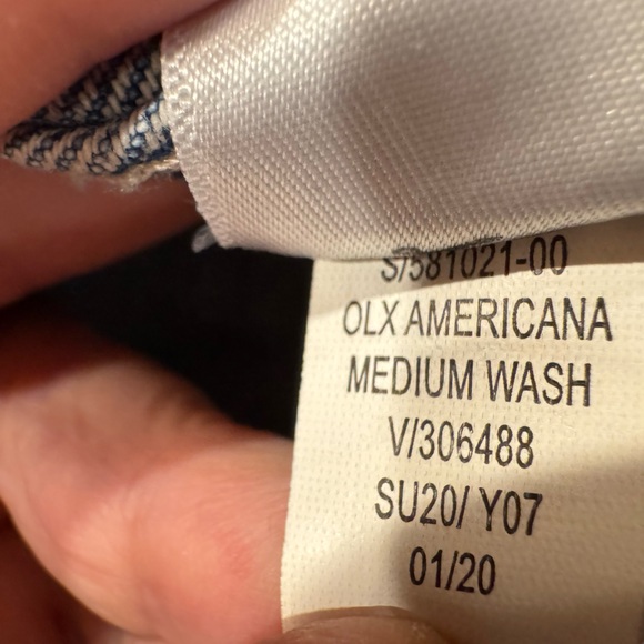 NWT Old Navy "US Flag" Jean Denim Jacket Medium Wash 100% Cotton Size Large - Picture 14 of 16